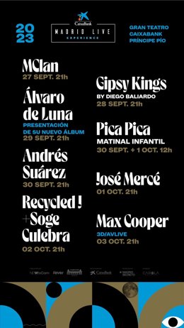 Cartel de la nueva edición del CaixaBank Madrid Live Experience