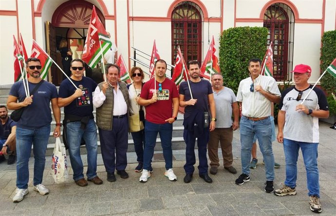 Concentración de la plantilla de Santa Bárbara.