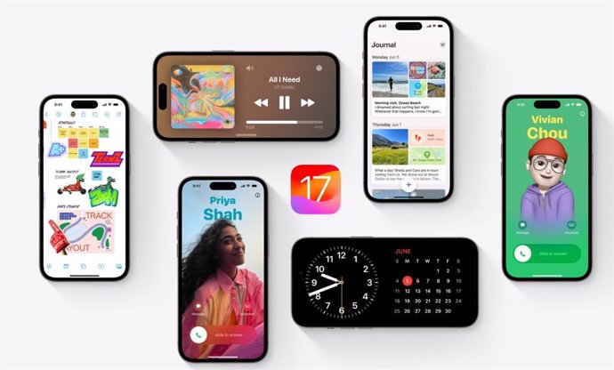 Archivo - El nuevo sistema operativo de los iPhone iOS 17.