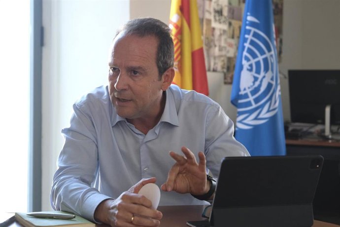 El rector de la Universidad Internacional de Andalucía, José Ignacio García, en la sede Tecnológica de Málaga.
