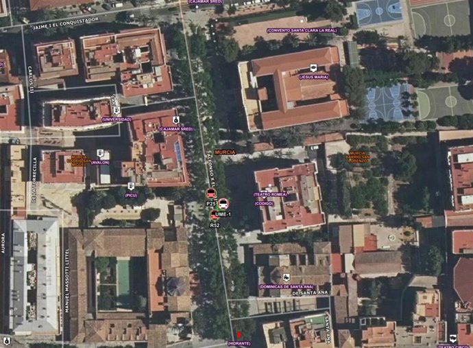 Ubicación donde ha tenido lugar el accidente