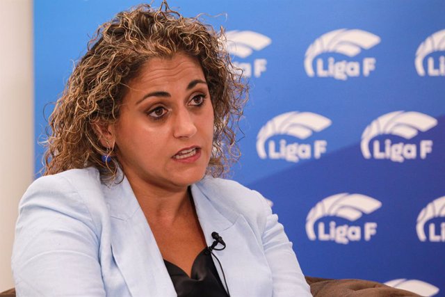 Archivo - Beatriz Alvarez, President of the Women's Soccer League (Liga F) attends during an interview for Europa Press at Headquarters of the Liga F on July 19, 2023, in Madrid, Spain.