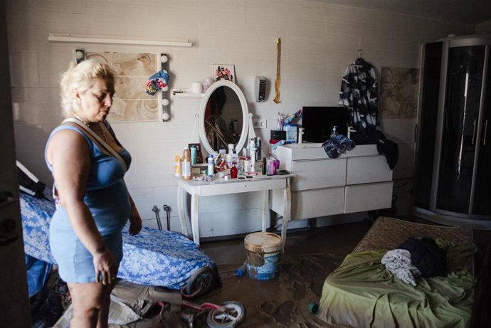 Vivienda inundada tras el paso del temporal