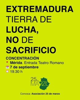 Cartel de la concentración en Mérida