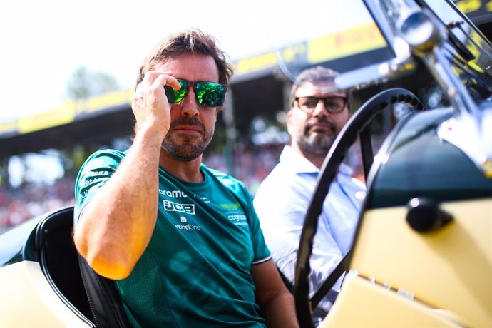 ALONSO Fernando (spa), Aston Martin F1 Team AMR23, portrait during the 2023 Formula 1 Pirelli Grand Premio dItalia Grand Prix, 14th round of the 2023 Formula One World Championship from September 1 to 3, 2023 on the Autodromo Nazionale di Monza, in Mon