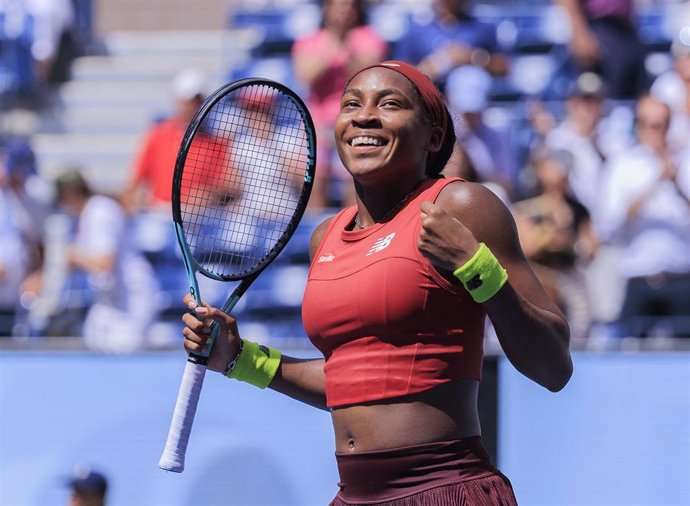 La tenista estadounidense Cori Gauff durante la disputa del US Open.