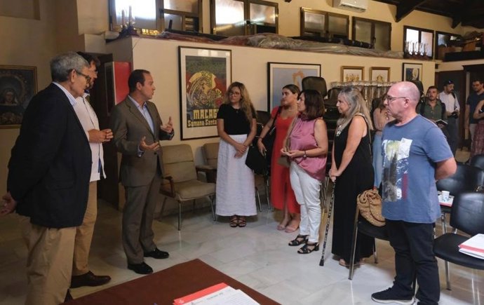 El rector de la UNIA, José Ignacio García,  en la visita al curso 'Masonería y constitucionalismo español' en la sede Tecnológica de Málaga.