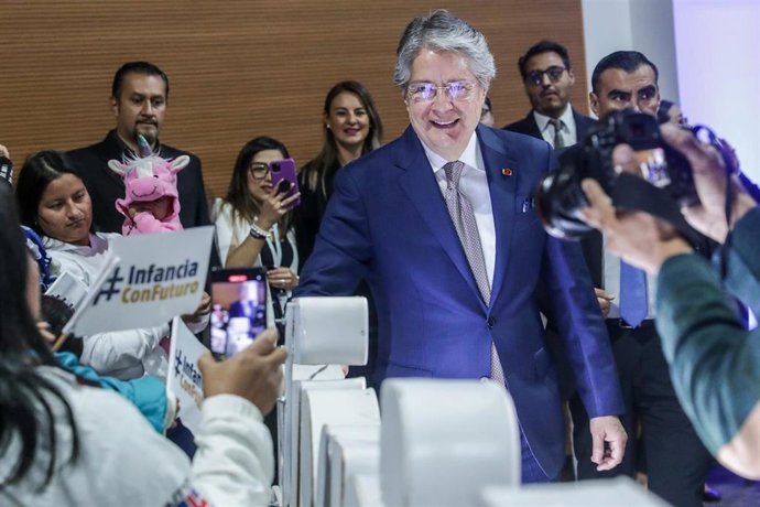 Guillermo Lasso, presidente de Ecuador, participa en un acto sobre infancia