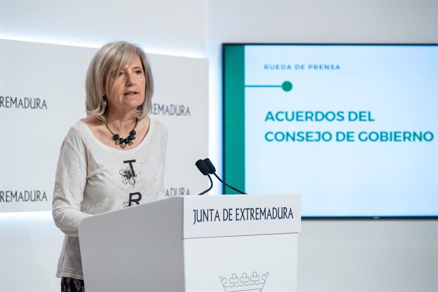 La portavoz de la Junta, Victoria Bazaga, en rueda de prensa tras el Consejo de Gobierno del 6 de septiembre.