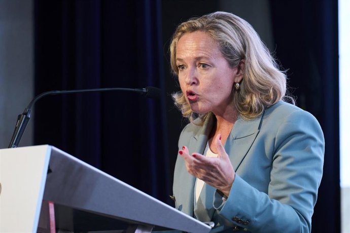 La vicepresidenta primera del Gobierno y ministra de Asuntos Económicos y para la Transformación Digital en funciones, Nadia Calviño.
