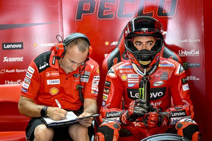 BAGNAIA Francesco (ita), Ducati Lenovo Team, Ducati Desmosedici GP23, retrato durante el Gran Premi Monster Energy de Catalunya de MotoGP 2023 en el Circuit de Barcelona-Catalunya del 1 al 3 de septiembre, en Barcelona, España - Foto Studio Milagro / DP