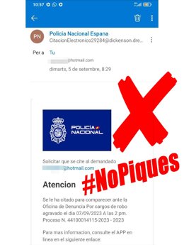 Detectada Una Campaña De Distribución De Malware En La Que Se Suplanta La Identidad De La Policía Nacional