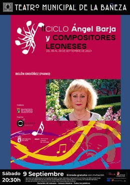 La pianista Belén Ordóñez ofrece este sábado un concierto en el Teatro Municipal de La Bañeza (León)