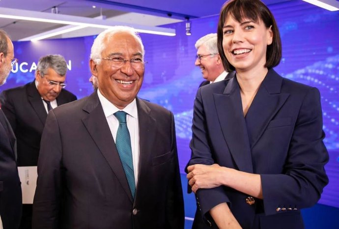 El primer ministro de Portugal, Antonio Costa y la ministra de Ciencia e Innovación en funciones. Diana Morant