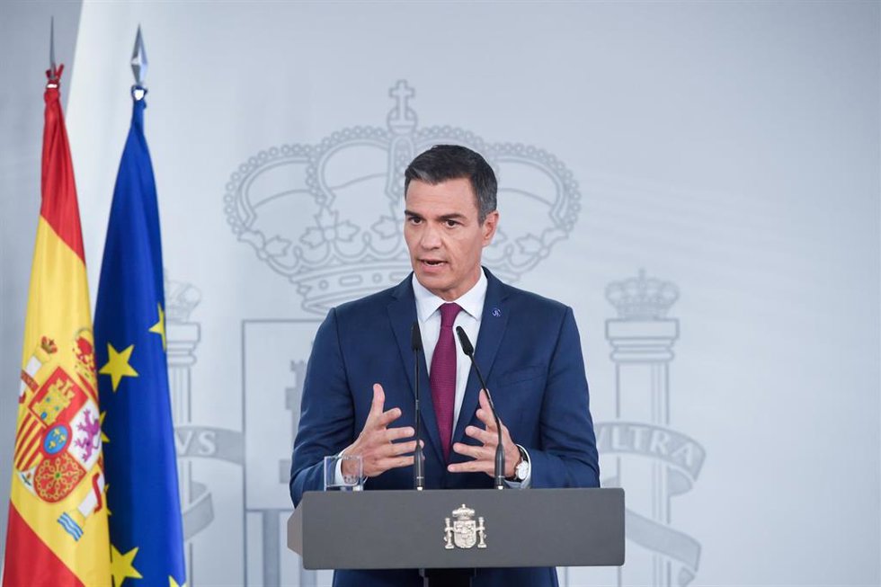 El presidente del Gobierno en funciones, Pedro Sánchez