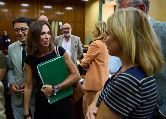 La consejera de Fomento, Articulación del Territorio y Vivienda, Rocío Díaz, en comisión parlamentaria