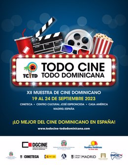 Cartel promocional de TODO CINE TODO DOMINICANA 2023.