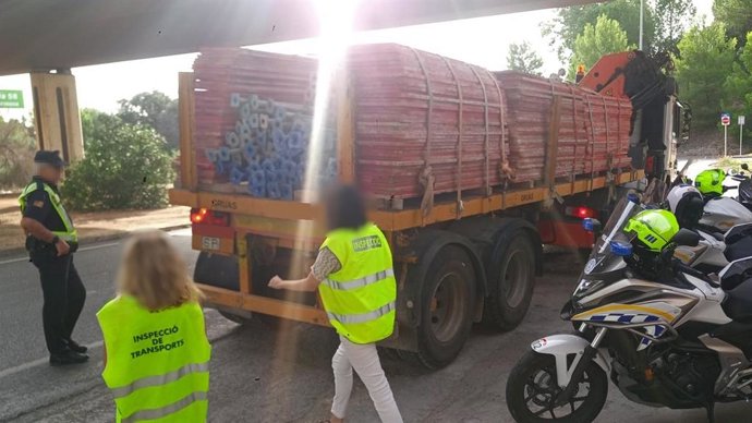 Control de vehículos destinados al transporte de mercancías.