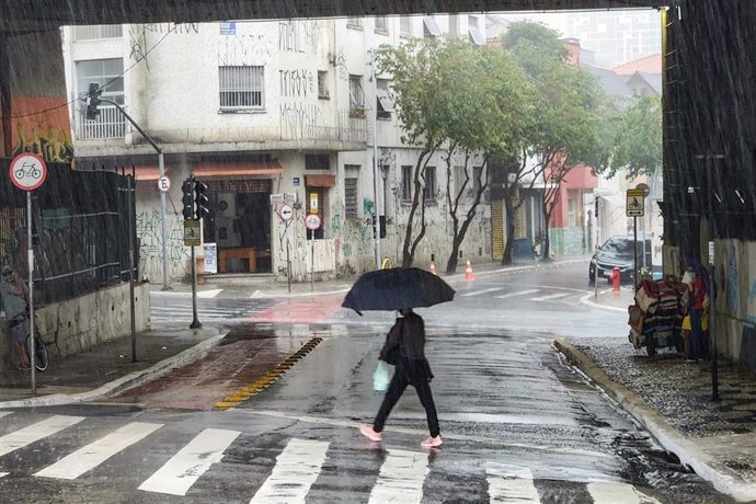 Archivo - Lluvias en Sao Paulo, Brasil.