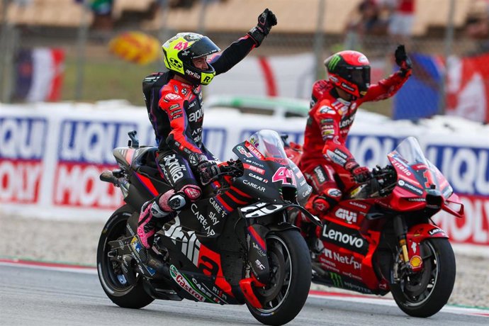Aleix Espargaro of Aprilia Racing team during the motoGP Sprint Race of MotoGP Gran Premi Energi Monster de Catalunya at Circuit de Barcelona-Catalunya