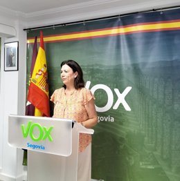La portavoz municipal de VOX en Segovia, Esther Núñez .