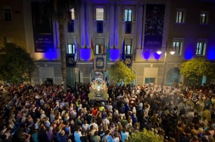 Visita de la Virgen de la Cinta a la Diputación de Huelva