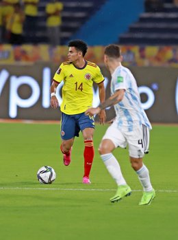 BARRANQUILLA. 8 de junio de 2021. La Selección Colombia de Fútbol de Mayores enfrentó a su similar de Argentina en el estadio Metropolitano de Barranquilla, en juego válido por la octava fecha de las Eliminatorias a la Copa Mundial de la Fifa Catar 2022.