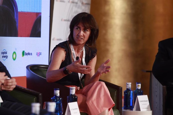 Paula Román, directora general de Feníe Energía, durante su intervención en el VIII Foro de Energía de elEconomista.