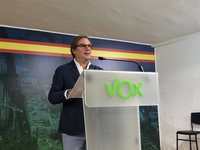El portaveu de Vox al Parlament, Joan Garriga