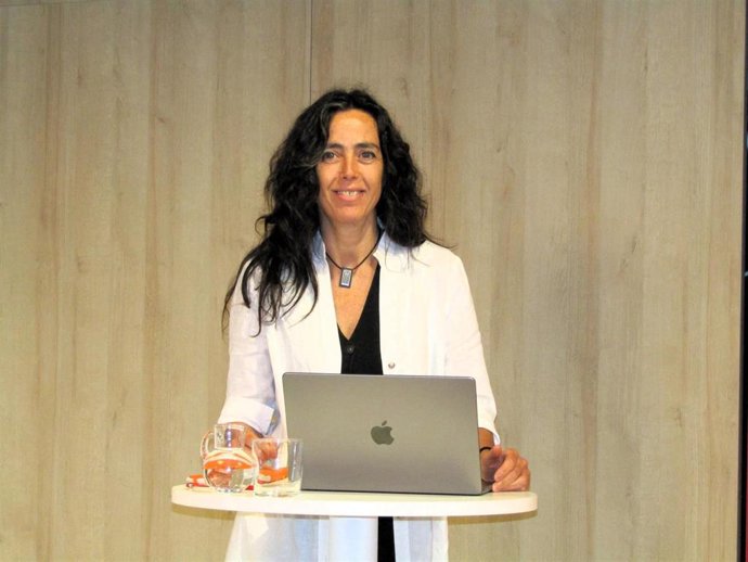 La presidenta de la Cámara de Barcelona, Mnica Roca, en la rueda de prensa de este viernes