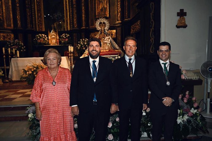 El presidente electo del Gobierno de la Región de Murcia, Fernando López Miras, asiste en Lorca a la misa en honor a su patrona, Santa María la Real de las Huertas,