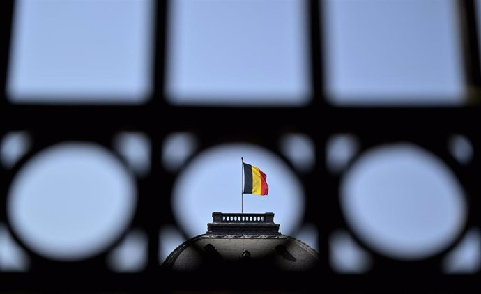 Archivo - Imagen de archivo de uan bandera de Bélgica en un día soleado.