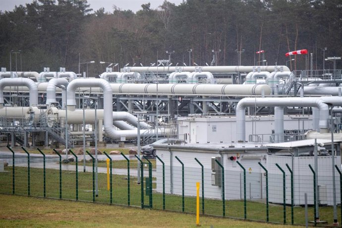 Archivo - Imagen de archivo de la instalación receptora del gasoducto Nord Stream en Lubmin, Alemania.