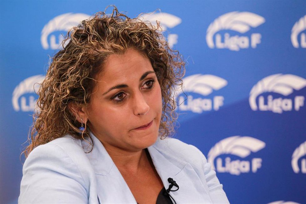 Archivo - La presidenta de la Liga F, Beatriz Álvarez, en una entrevista a Europa Press.