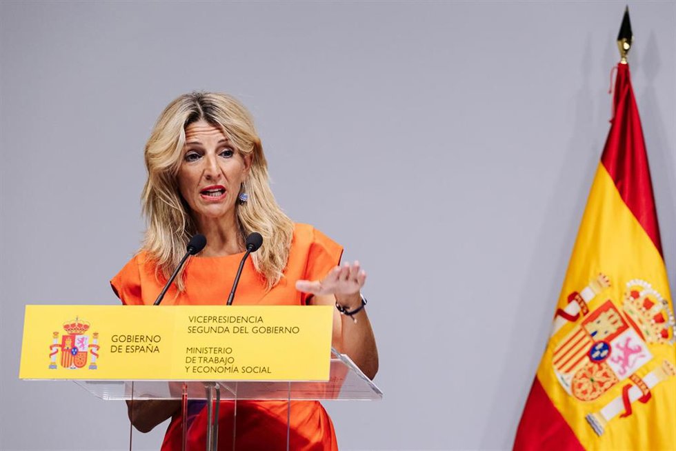 La vicepresidenta segunda y ministra de Trabajo y Economía Social en funciones, Yolanda Díaz.