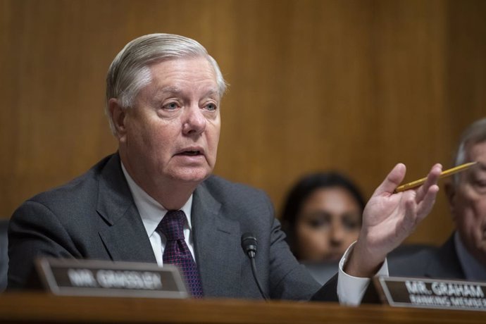 September 6, 2023, Washington, District of Columbia, USA: United States Senator Lindsey Graham (Republican of South Carolina), Ranking Member, US Senate Committee on the Judiciary questions the panel during a Senate Committee on the Judiciary nomination