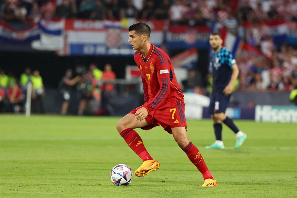 Archivo - Alvaro Morata of Spain during the UEFA Nations League 2023, Final football match between Croatia and Spain on June 18, 2023 at Stadion Feijenoord 'De Kuip' in Rotterdam, Netherlands - Photo Jean Catuffe / DPPI
