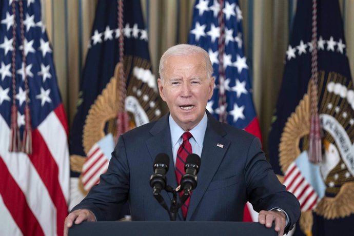 September 6, 2023, Washington, District of Columbia, USA: United States President Joe Biden speaks to leaders of the International Longshore and Warehouse Union (ILWU) and the Pacific Maritime Association  (PMA) on finalizing a new labor contract covering