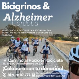 Cartel del IV Camino al Rocio en Bicicleta.