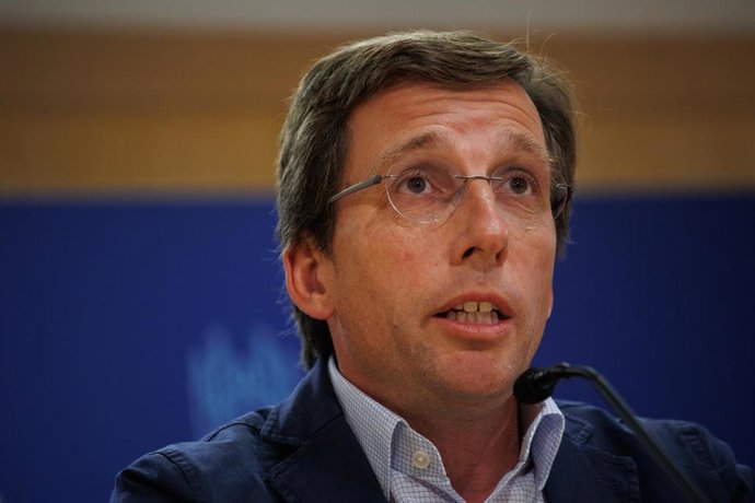 El alcalde de Madrid, José Luis Martínez-Almeida, ofrece una rueda de prensa