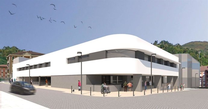 Recreación del nuevo centro de salud de La Pola, en Lena.