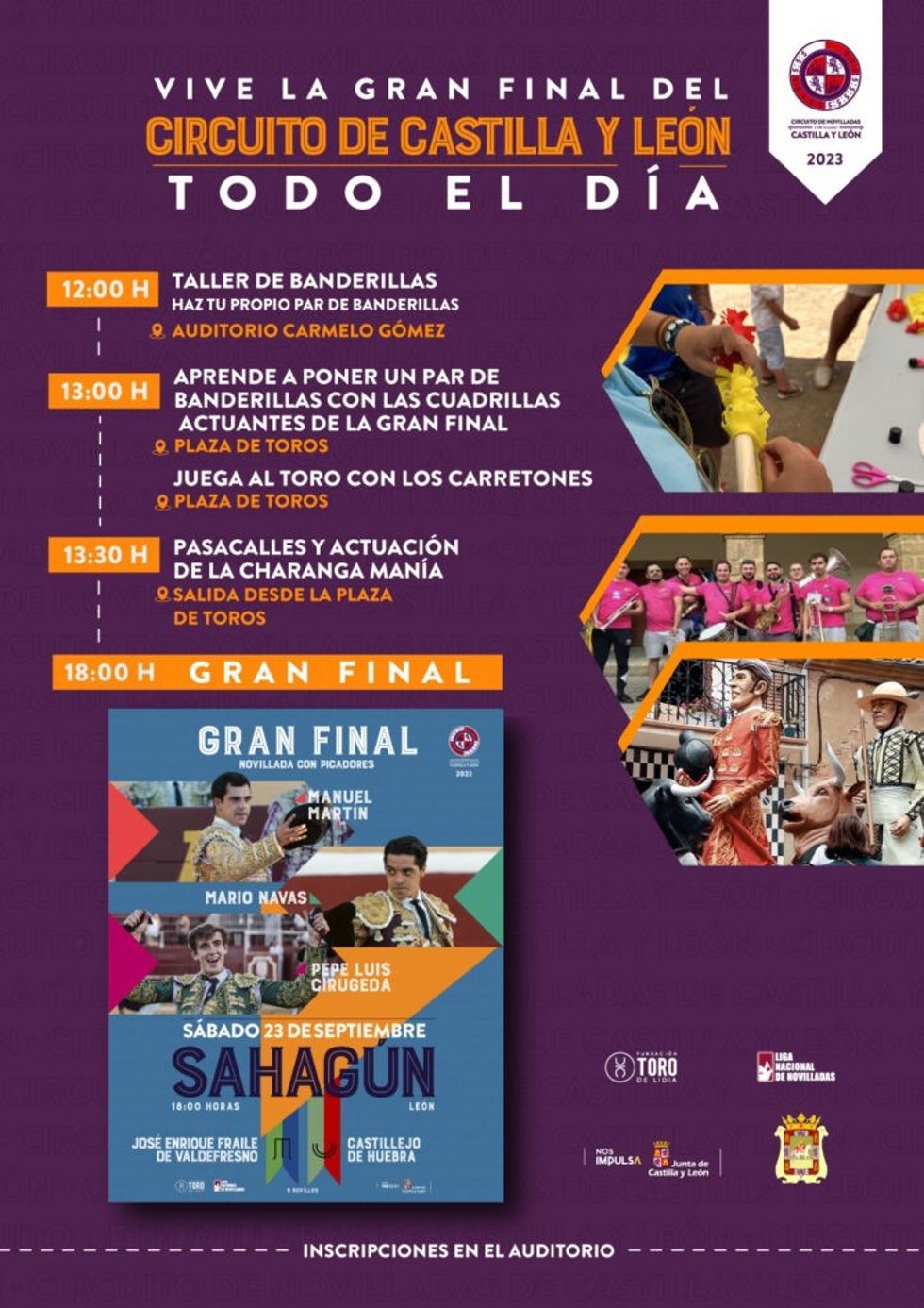 Cartel facilitado por la Fundación Franz Weber de la actividad en cuestión