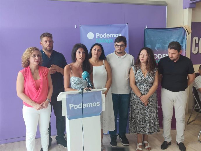 Reunión de Podemos Andalucía presidida por la secretaria general, Martina Velarde