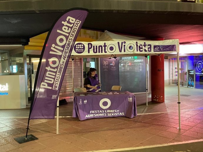 Uno de los cuatro puntos violeta instalados