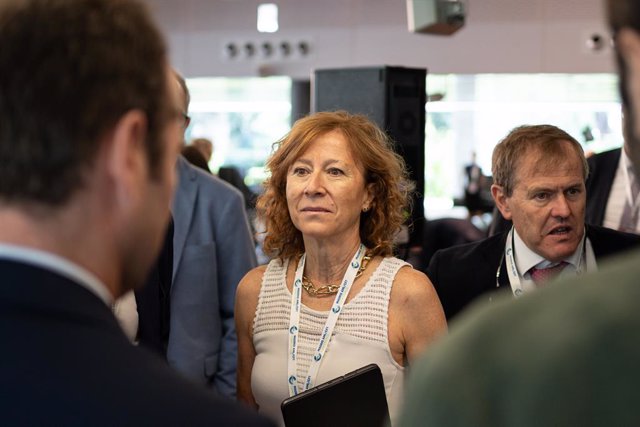 Archivo - La subgobernadora del Banco de España, Margarita Delgado, a su llegada al evento Madrid AML/VFT Conference, a 30 de junio de 2023, en Madrid (España). 