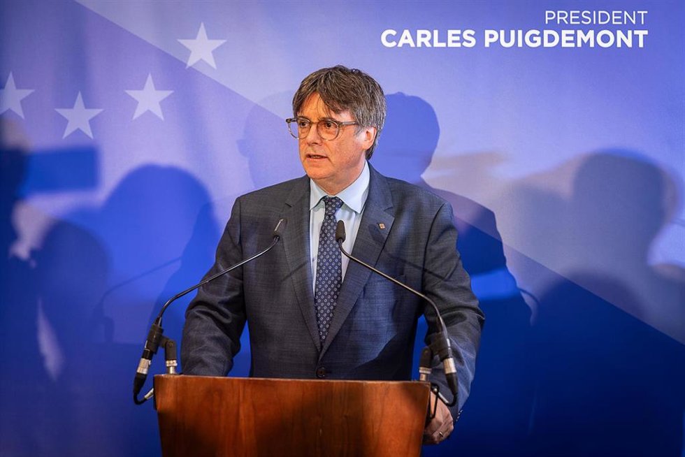 El expresidente de la Generalitat y eurodiputado de Junts, Carles Puigdemont