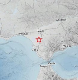 Mapa del terremoto de magnitud 3,3 registrado en Lebrija