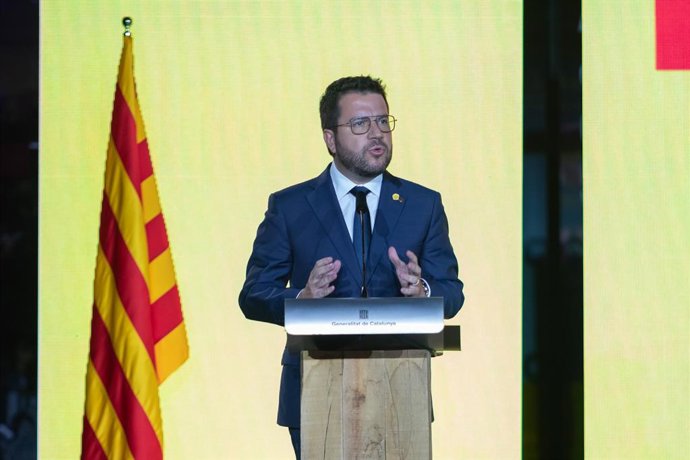 El president de la Generalitat, Pere Aragons, en un acte aquesta setmana