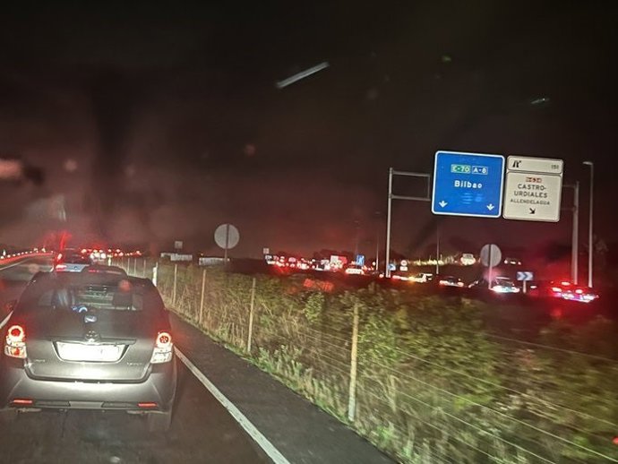 Situación carreteras Castro por lluvias y tormentas