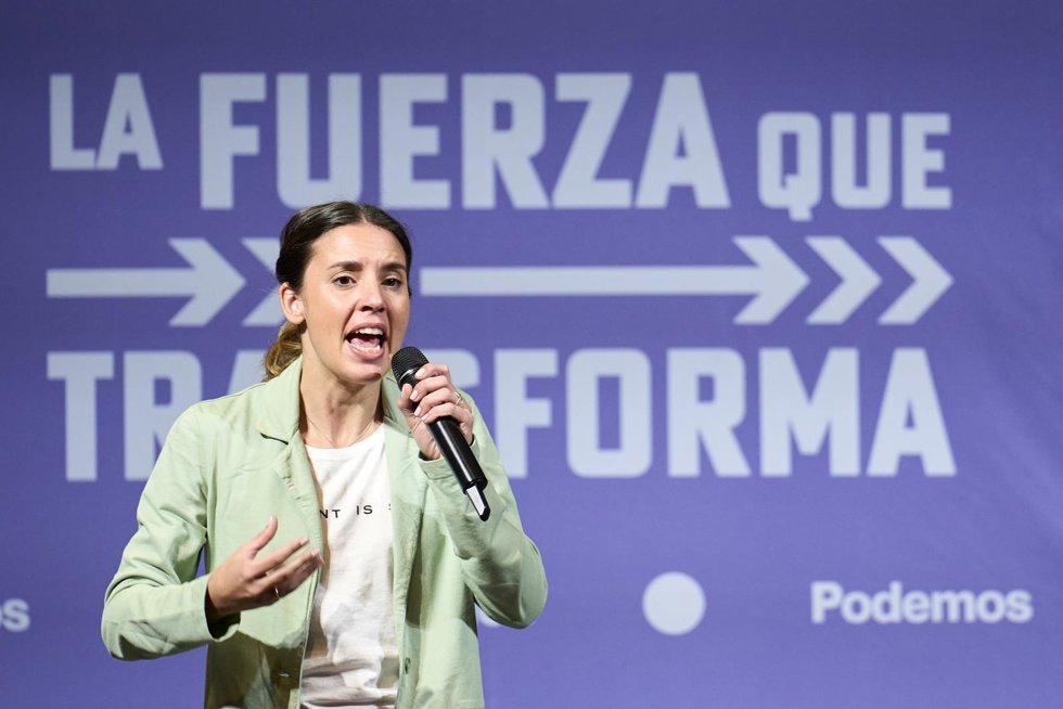 Archivo - La ministra de Igualdad, Irene Montero.